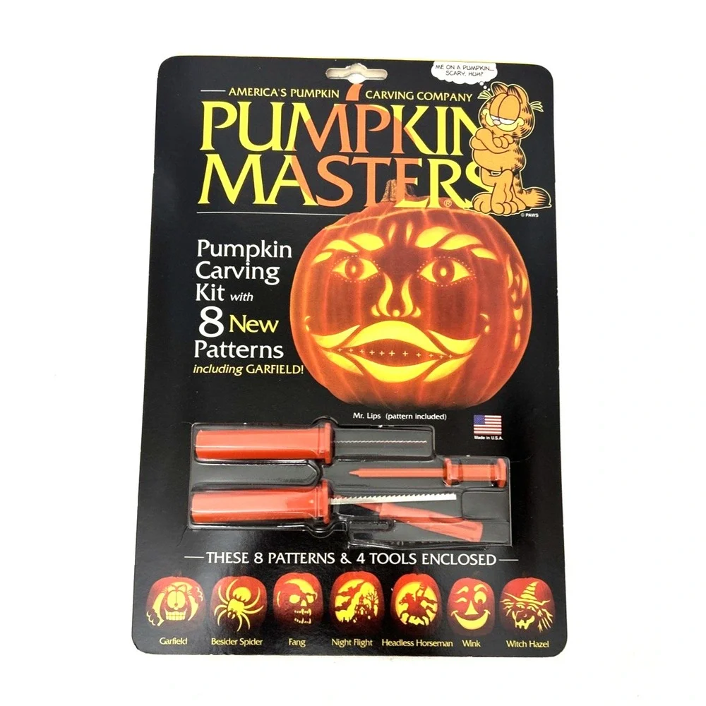 Vtg Pumpkin Masters Carving Kits Lot of 2 & Candles Halloween Decor DIY